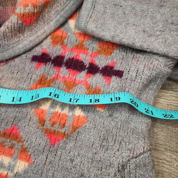 We The Free People Aztec Cardigan Sweater Womens Medium Wool Southwestern - Picture 12 of 13